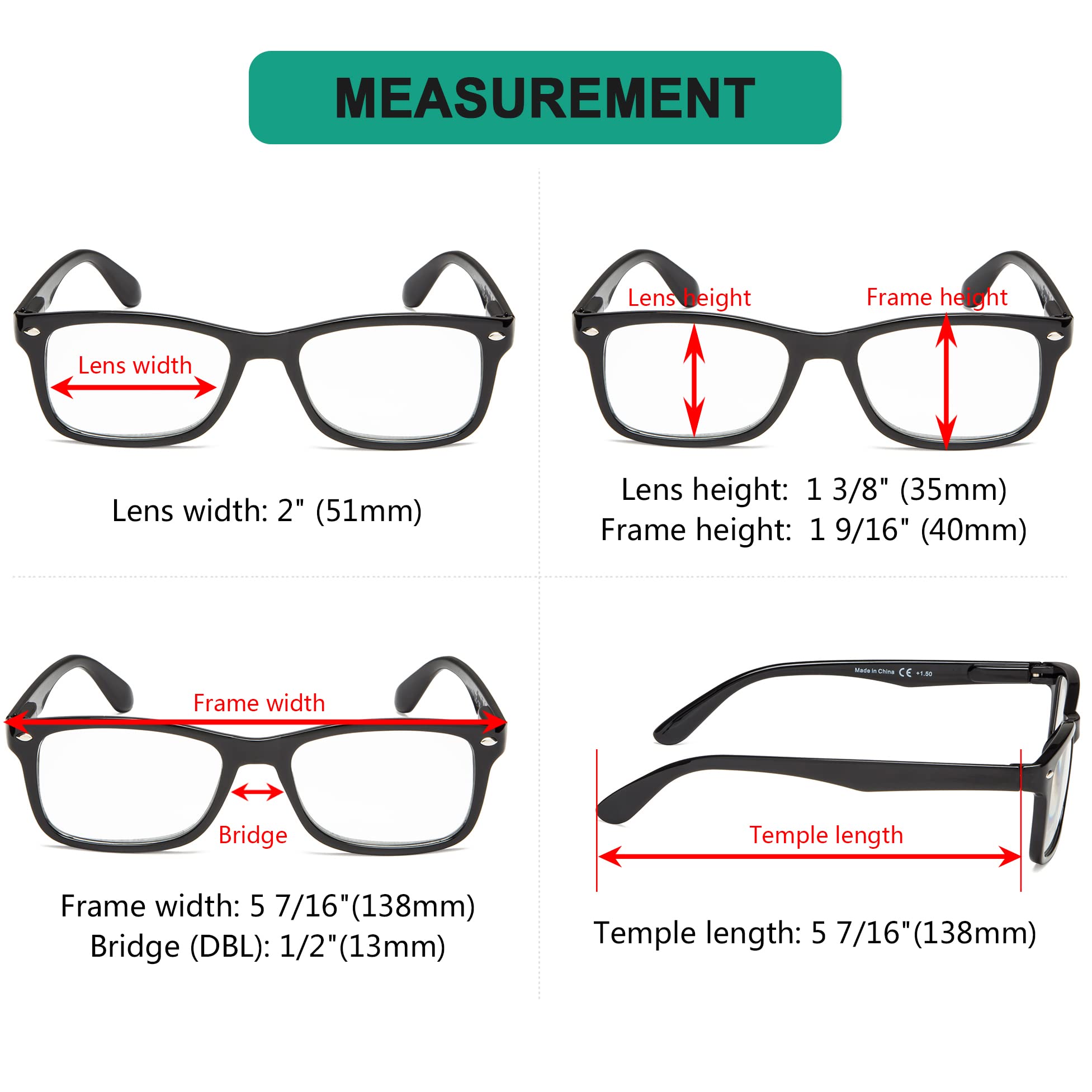 Eyekepper Readers Spring-Hinges Quality Classic Vintage Style Reading Glasses Black - 3