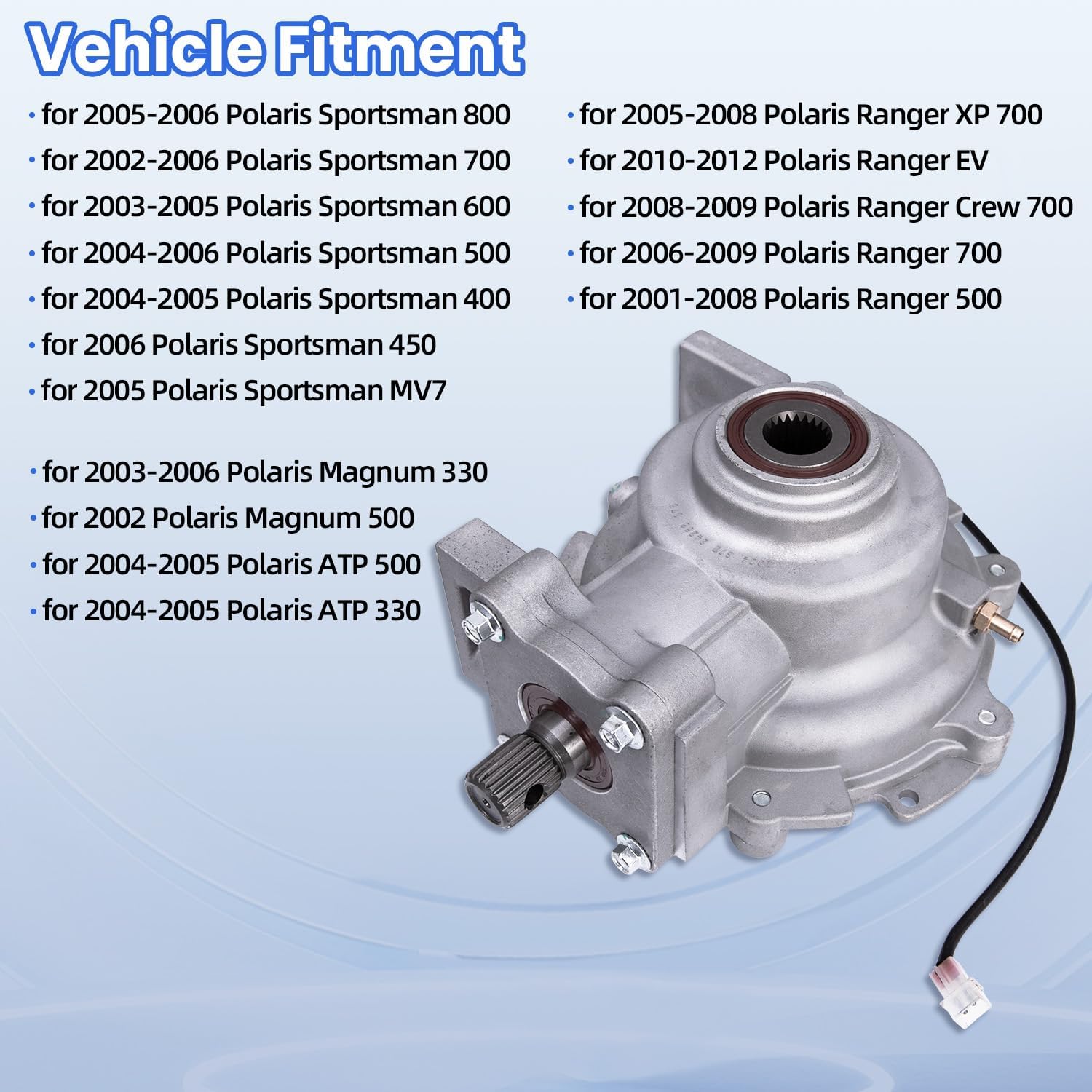 1332990 Front Differential Gear Case Fits for Polaris Sportsman 400/500/600/700/800/450/MV7, Ranger XP/EV/Crew/700/500, Magnum ATP 500/330, Replace 1341497 3233950 1341344 3234093 3233952