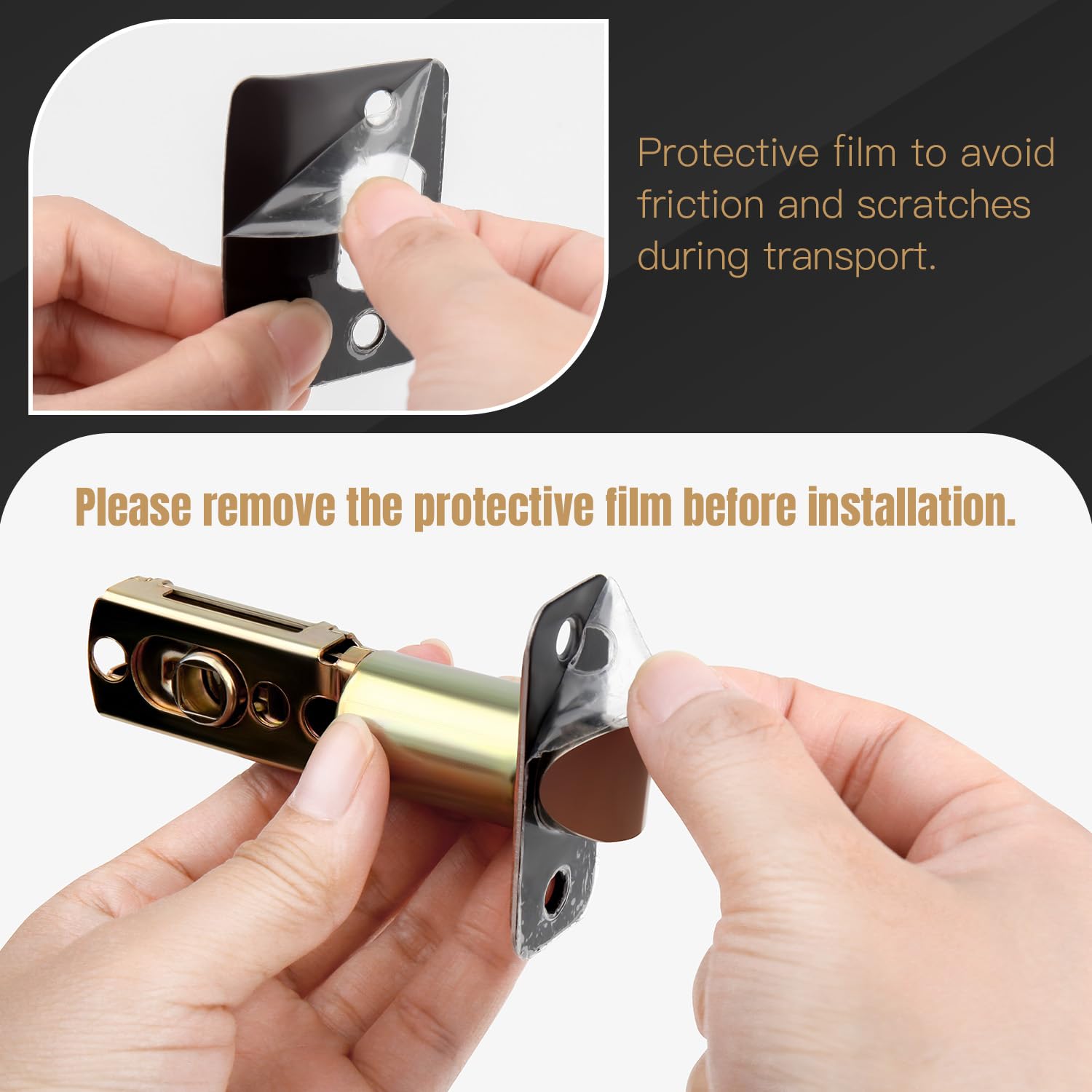 Matte Black Passage Door Knob - No Key Required -7