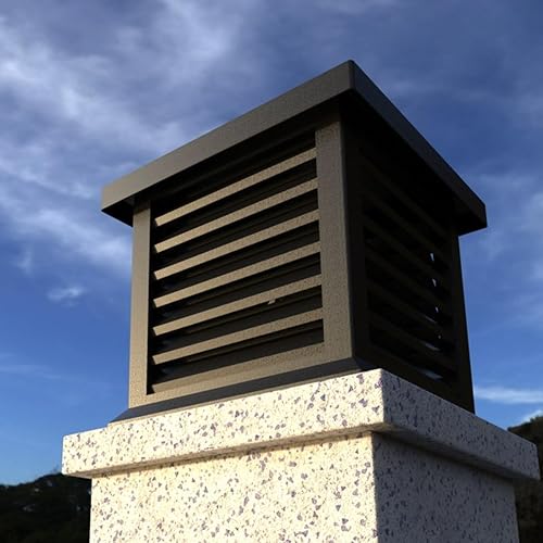 MJMLUCK Tapa de Chimenea Cuadrada de aleación de Aluminio, Cubierta de 10, 12, 1