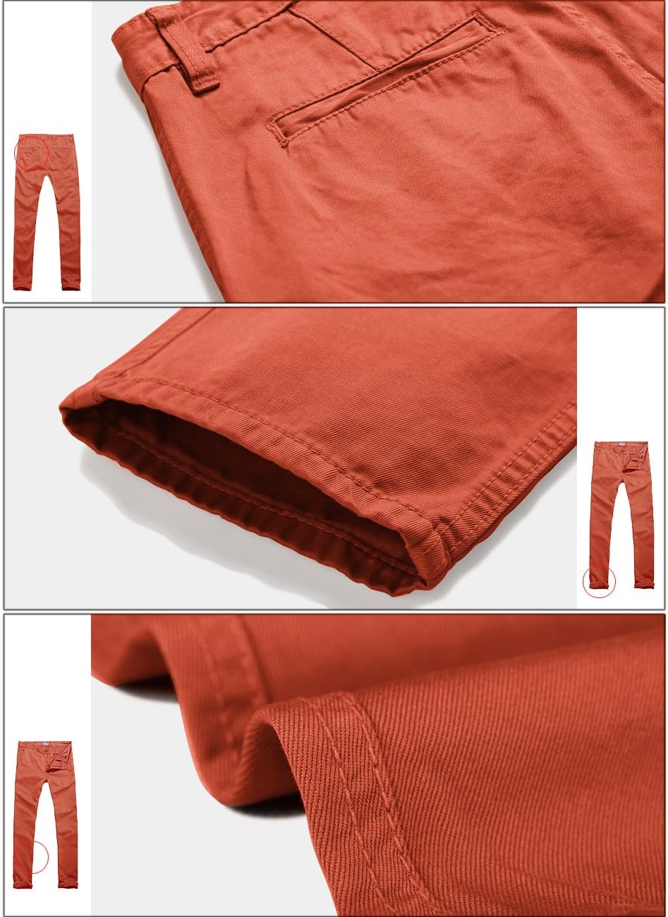 Match Mens Regular-Fit Casual Flat Front Chino Pants - Image 6