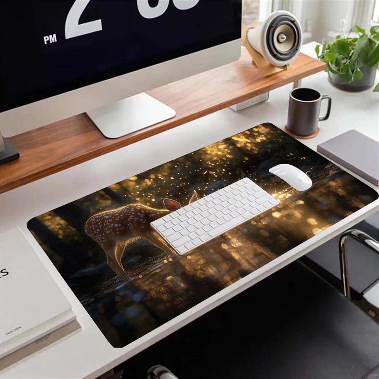 Gamingowa podkładka pod mysz 1200 x 600 x 3 mm, XXL, wodoszczelna, odporna na ścieranie, z przyszytymi krawędziami, podkładka na biurko, poprawia prędkość i precyzję, do komputera, laptopa, komputera