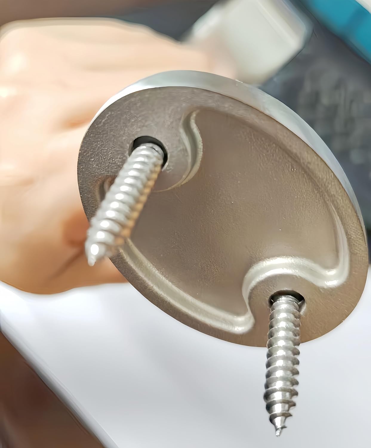 Stainless Steel Bar & Floor Mount Combination Foot Rail Bracket ,Fits 50.8mm/2inch OD Bar Foot Rail Tubing Furniture Hardware with Screws (Matte Black, 2Pack)