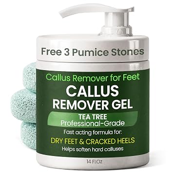 Callus Remover for Feet, Extra Strength Gel with Tea Tree Oil, 14 fl oz
