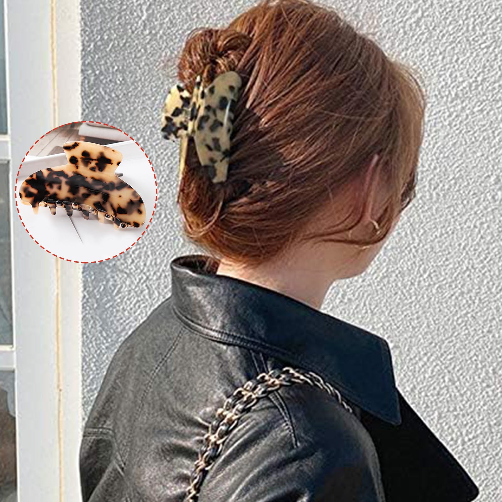 Big Hair Claw Clips Tortoise Shell Large Hair Claw Clips For Thick Hair,3.5 Inch Strong Hold Hairs Jaw Clips Clamps For Women,2 Color Available(2 Pack) - Image 2