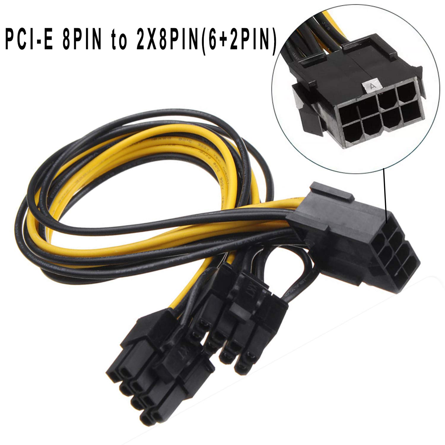 5Pack Graphics 8 Pin to 8 pin Pcie Adapter 8 Pin PCIE to 2 PCIE 8 Pin