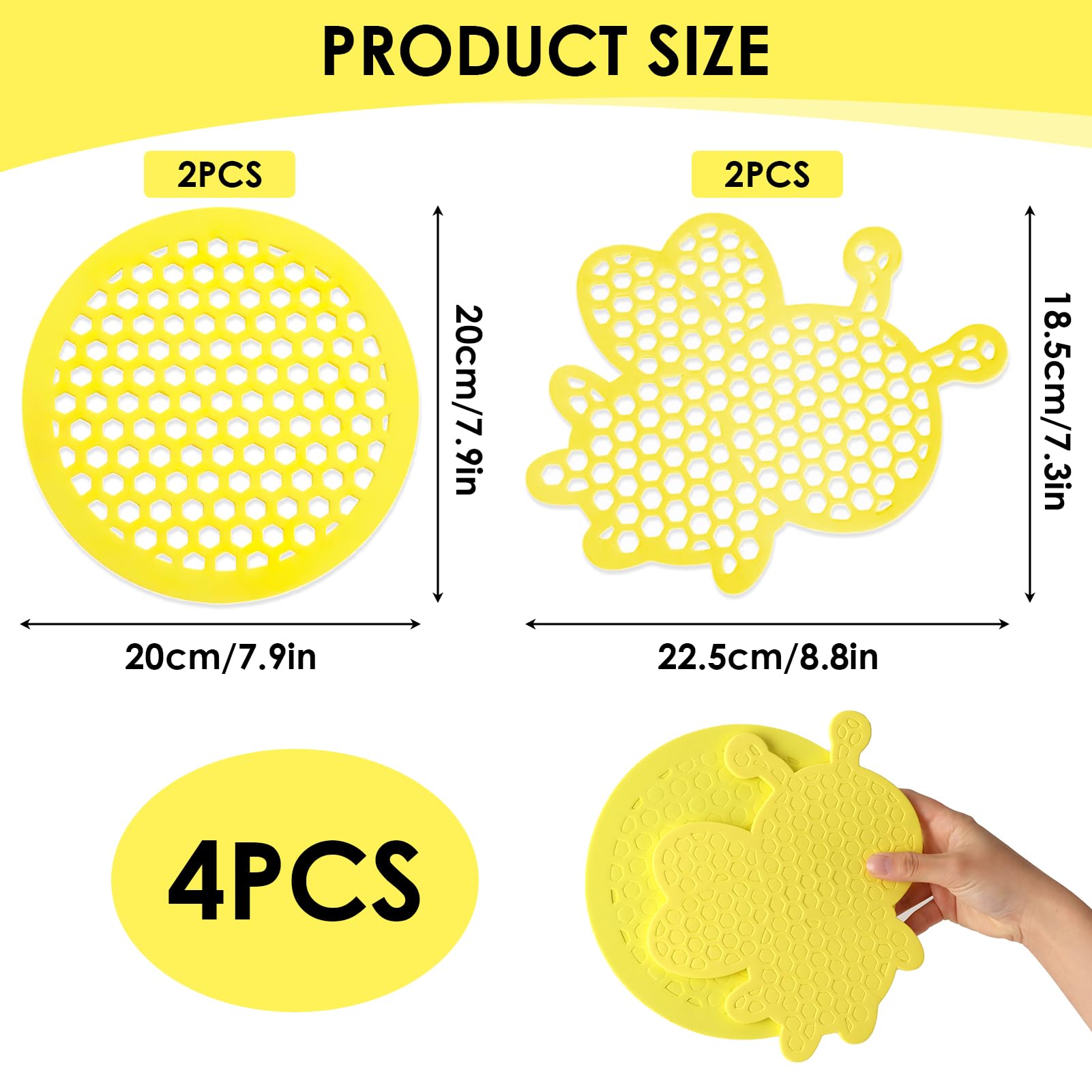 Produktbild von Schwimmende Bieneninsel – Wasserstation Mit Wabendesign, EVA, Für Bienen & Schmetterlinge, Durchmesser Ca. 20 Cm