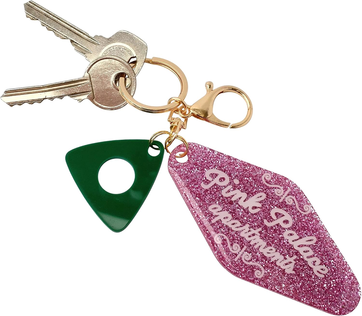 Pink Palace Apartments Handmade Resin Keychain