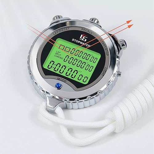 Miniatura 8 de Sports Timer Professional Digital with Calendar Alarm Multi-Handheld Timer for Running