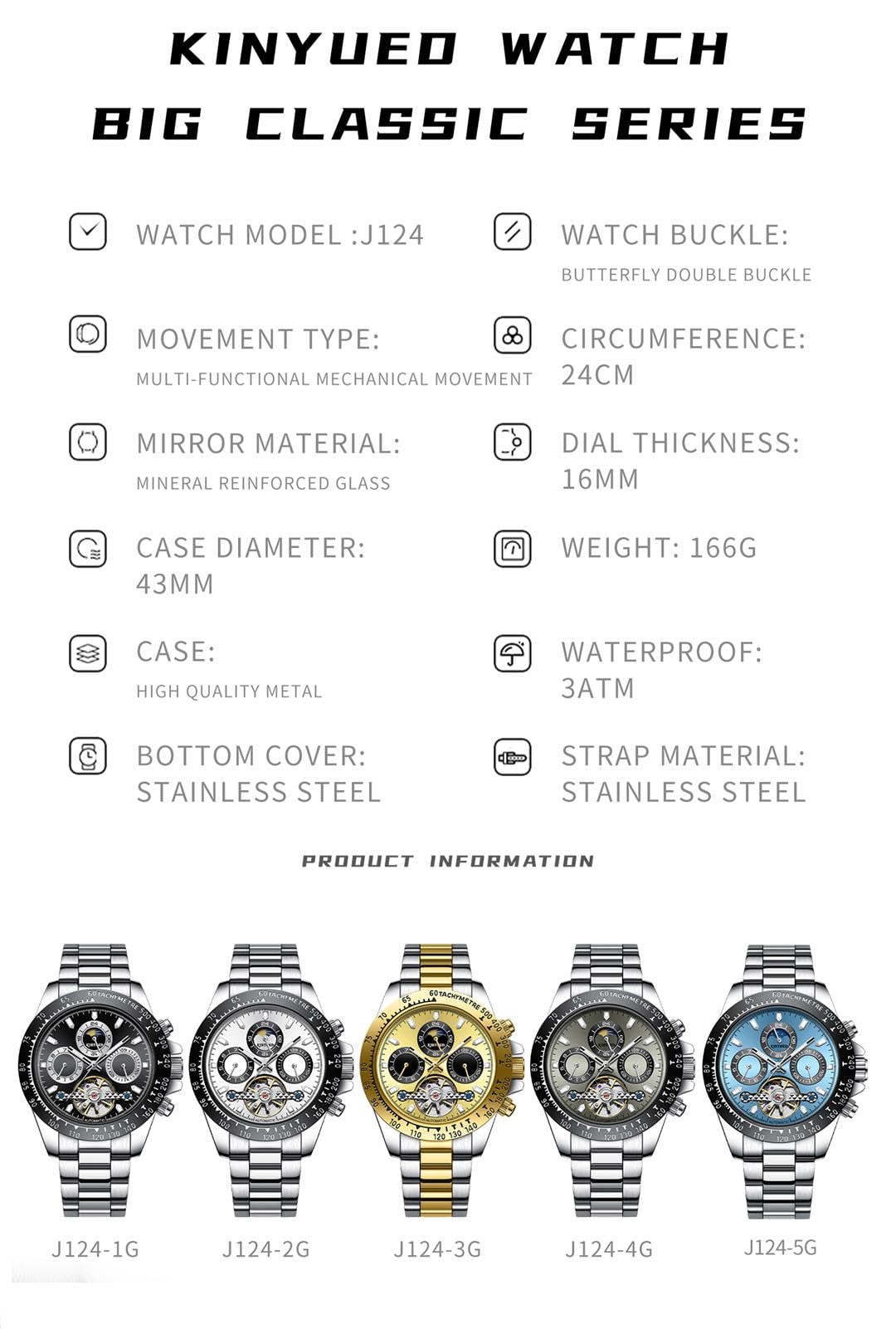 Herren Uhr Tourbillon Automatische Selbst Wind Uhr Mechanische Klassische Hohl Wasserdicht Leuchtend Edelstahl Band Armbanduhr