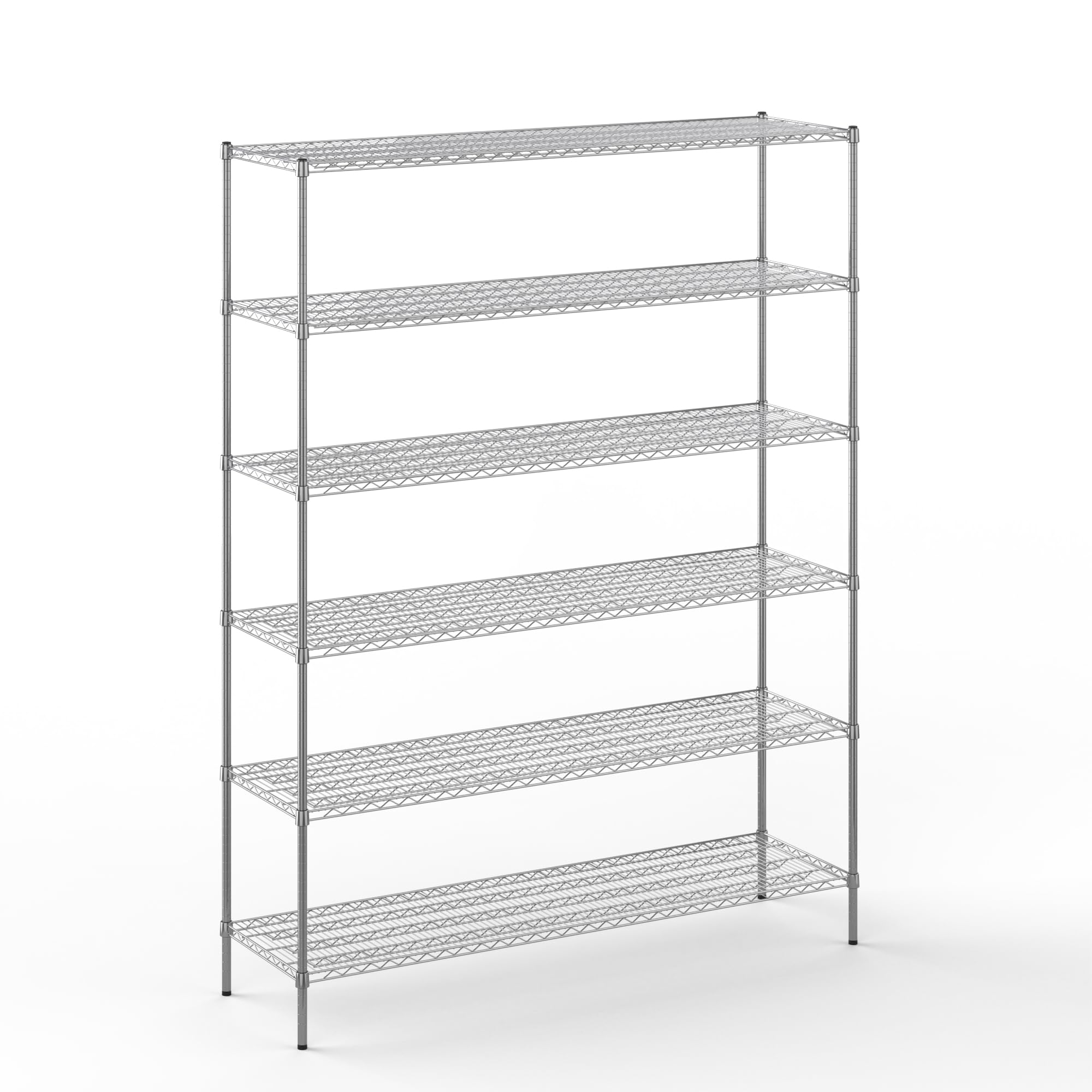 21" Deep x 72" Wide x 96" Height Wire Shelving Kit | 6-Tier | NSF Commercial Storage Rack Unit