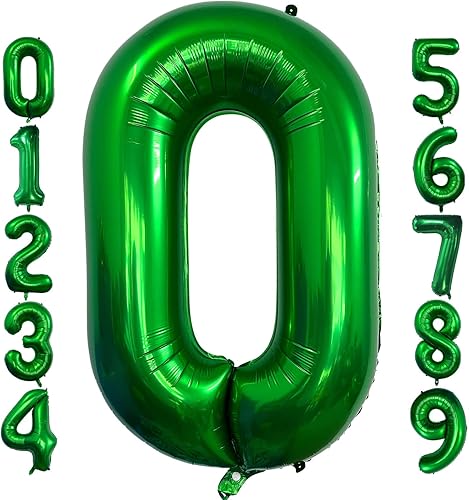 Miniatura 10 de Globo gigante de 40 pulgadas de color verde oscuro con número 5, de gran tamaño, gigante, de mylar de dígitos, de color verde oscuro, para