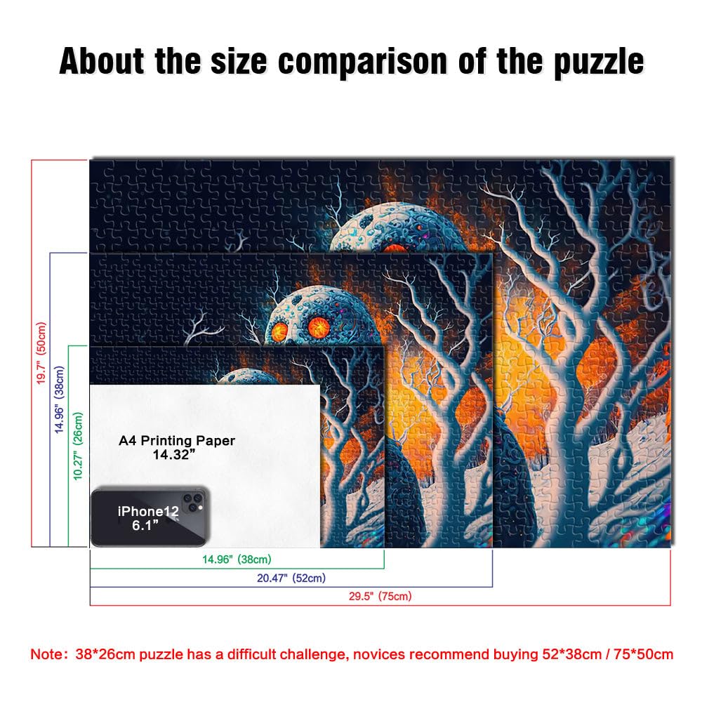 Puzzle 2000 pièces pour Adolescents Bonhomme de Neige psychédélique II Jeu de Quiz Car C'est Un pour Toute la Famille 70x100cm
