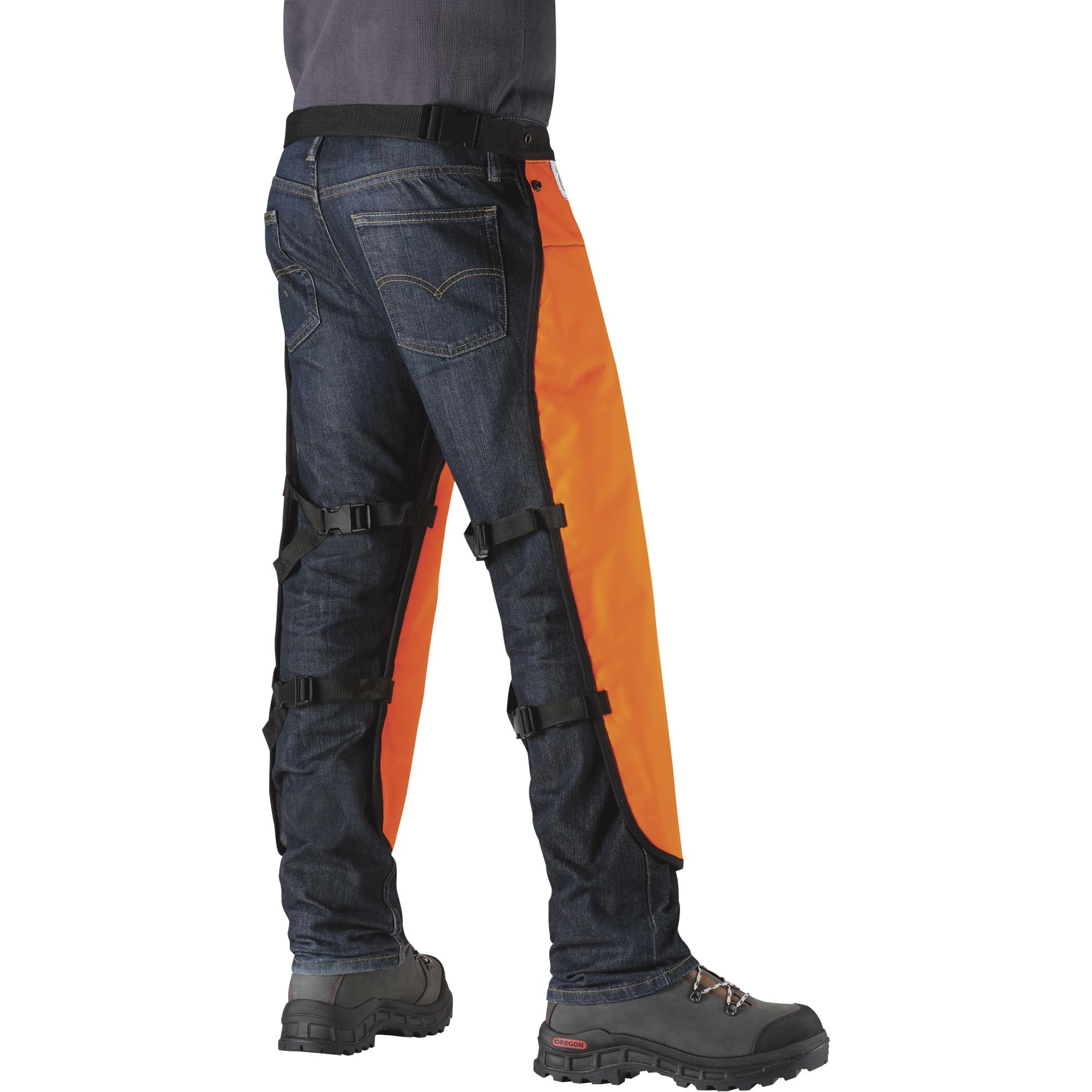 Oregon Chaparreras para motosierra estilo delantal, 32 pulgadas, número de modelo 564132-32, Naranja, 32in