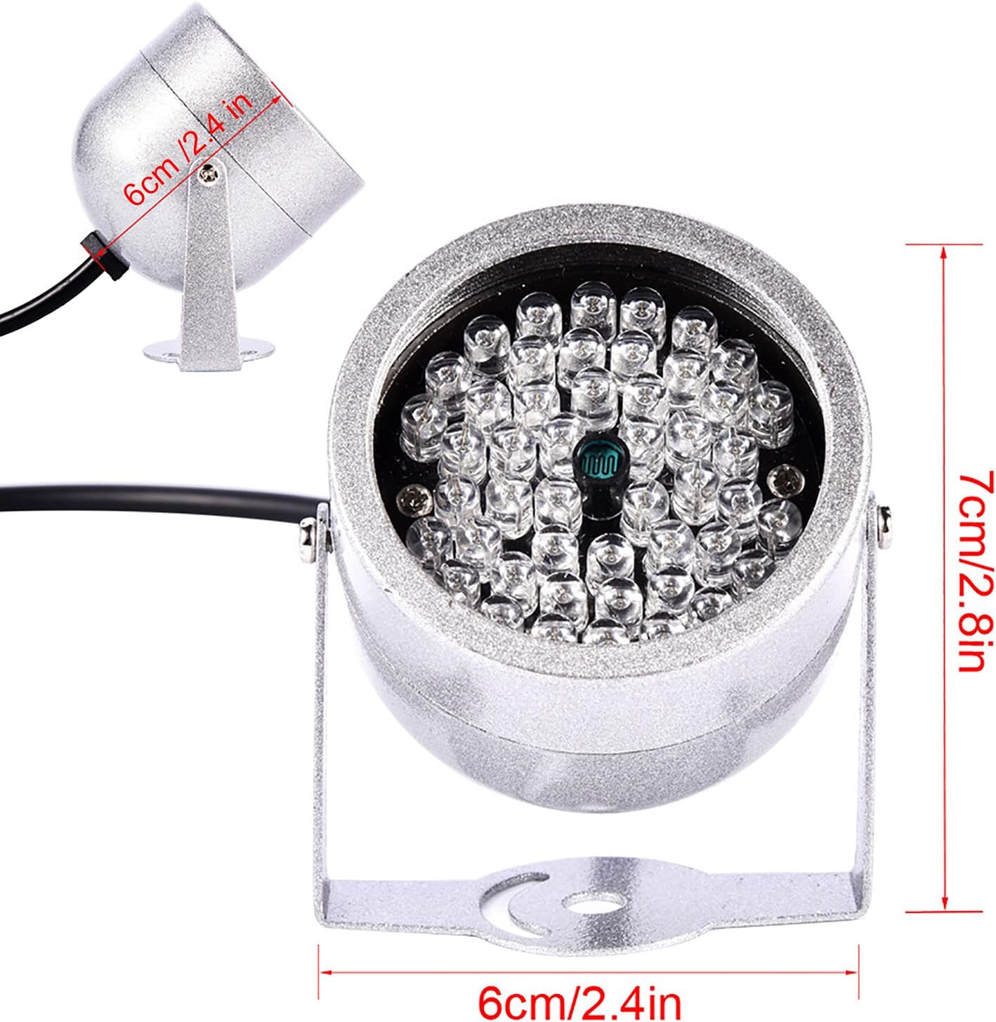 Camera IR Lights, 48 LED Infrared Night Vision Light for Security CCTV Camera