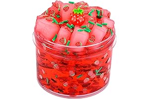 Red Jelly Cube Crunchy Slime: Perfect for Sensory Play and Stress Relief!