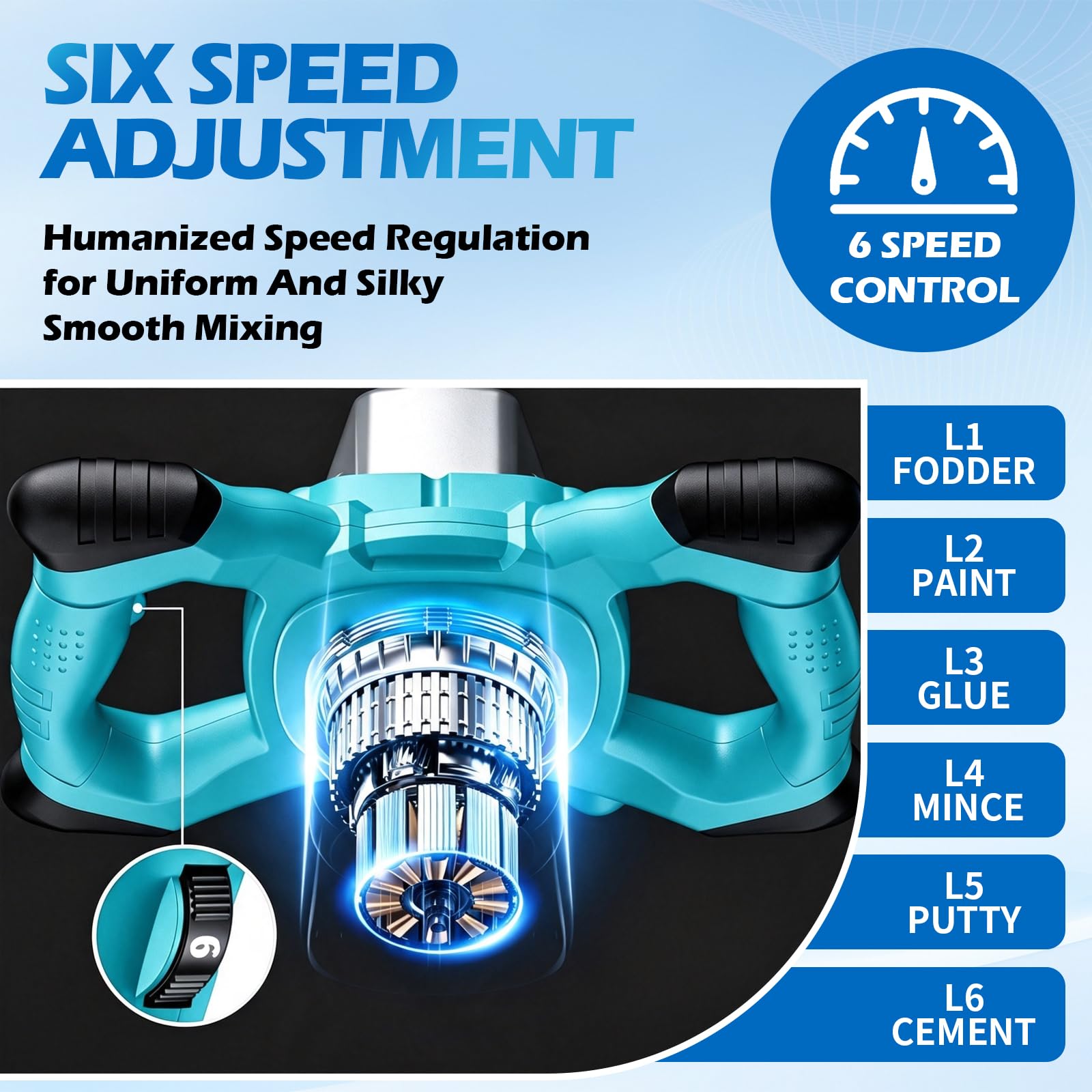 Electric Cement Mixer - 2100W Handheld Concrete Mixer -6 Electric Cement Mixer - 2100W Handheld Concrete Mixer -6