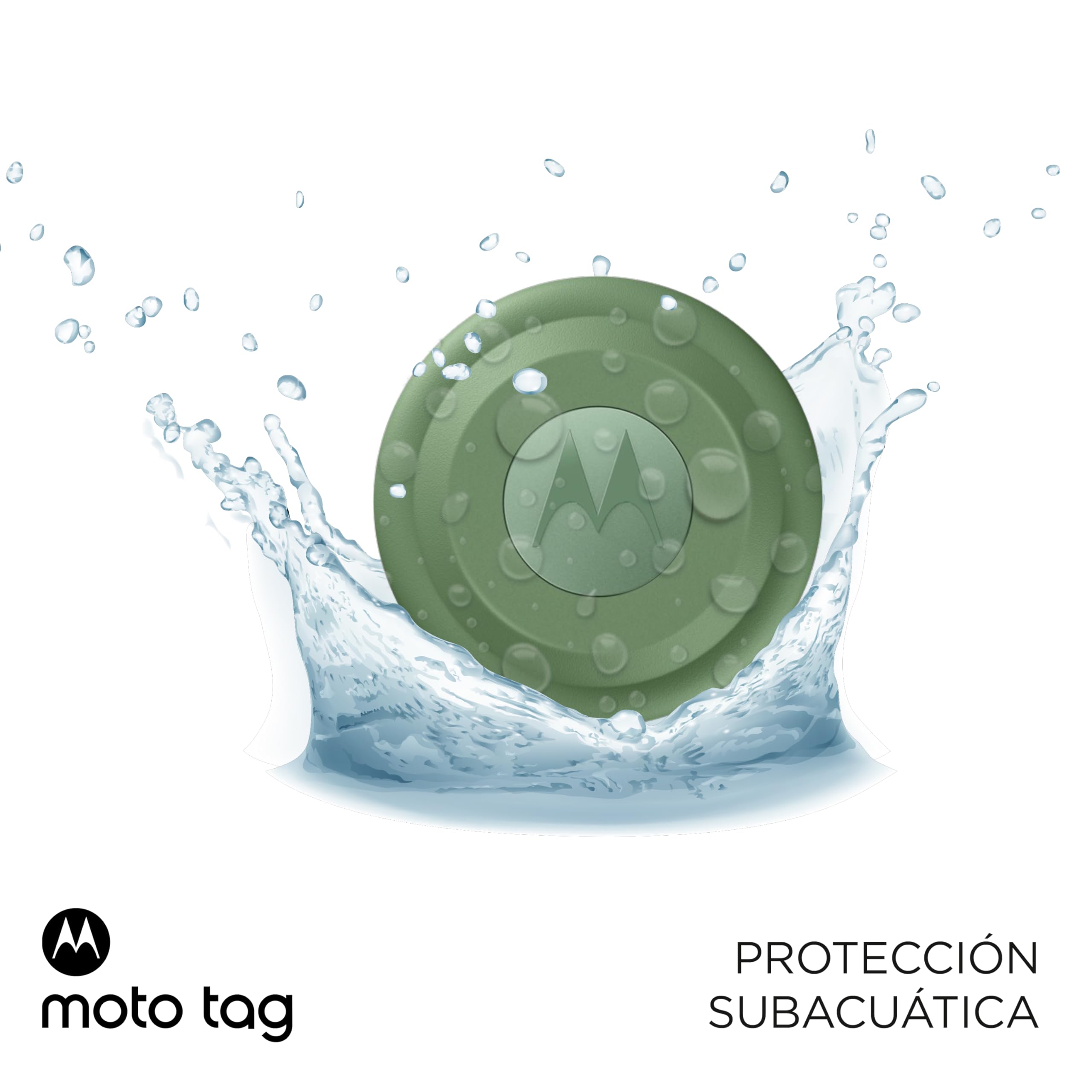 Motorola Moto Tag, fácil de configurar y localizar, protección Frente al Seguimiento no Deseado, Bluetooth y precisión UWB, autonomía 1 año, protección bajo Agua, Pack de 4 (Azul y Verde)