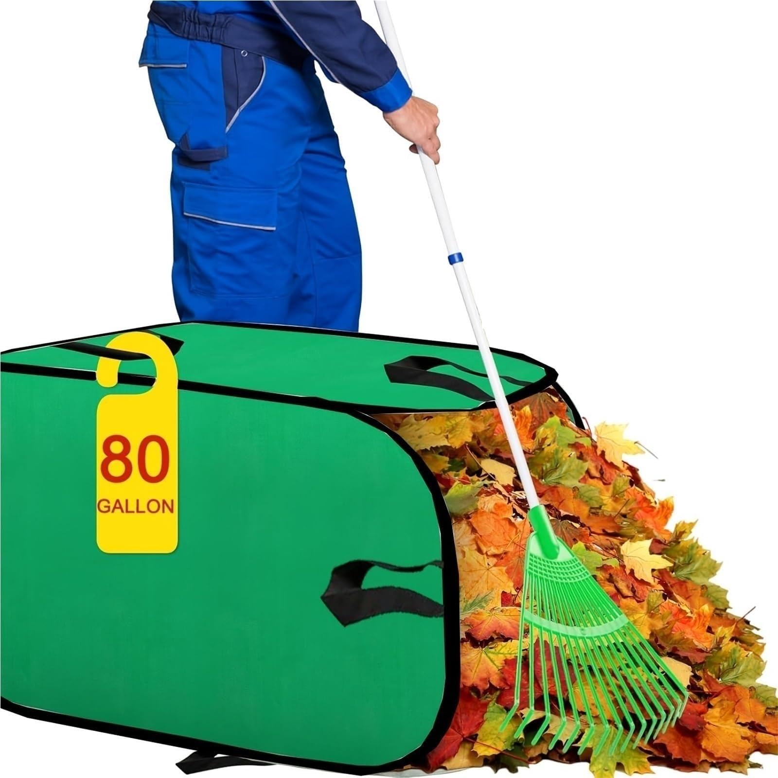 Bolsa para Residuos de Jardín Bolsa recolectora de hojas jardín emergente 80 galones