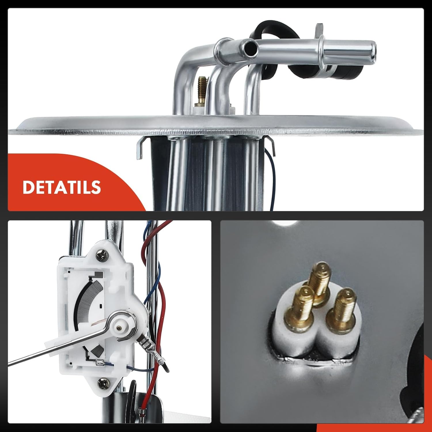 A-Premium Fuel Tank Sending Unit Compatible with Ford E-350 Econoline 1989 1990 1991 4.9L 5.8L 7.5L Stripped Chassis Rear Left and Right, Replace# F1UZ9H307B, F1UZ9H307BA