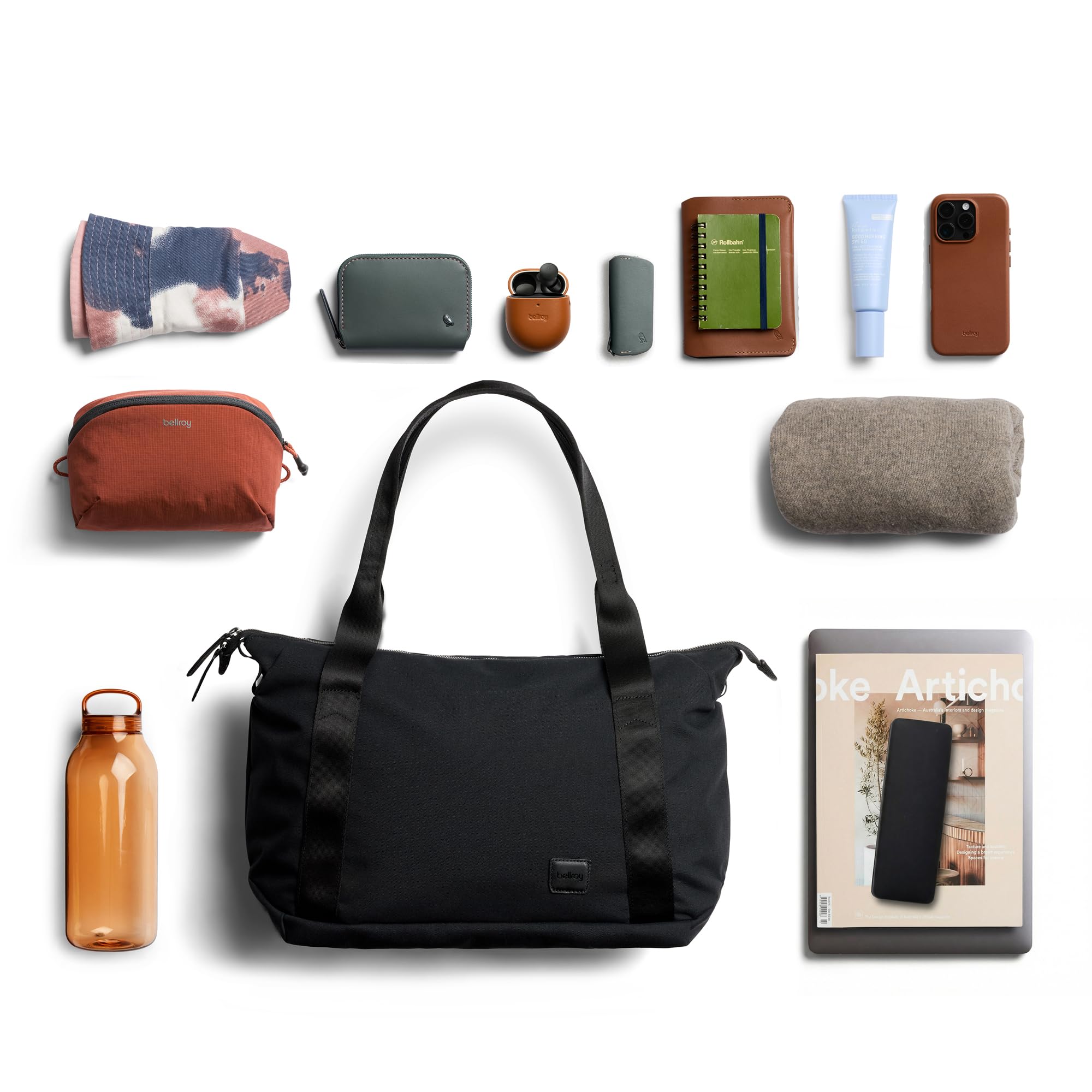 Bellroy Classic Tote (Tasche für den Alltag und die Arbeit mit übersichtlichem Stauraum und Gepäckdurchreiche) - Black