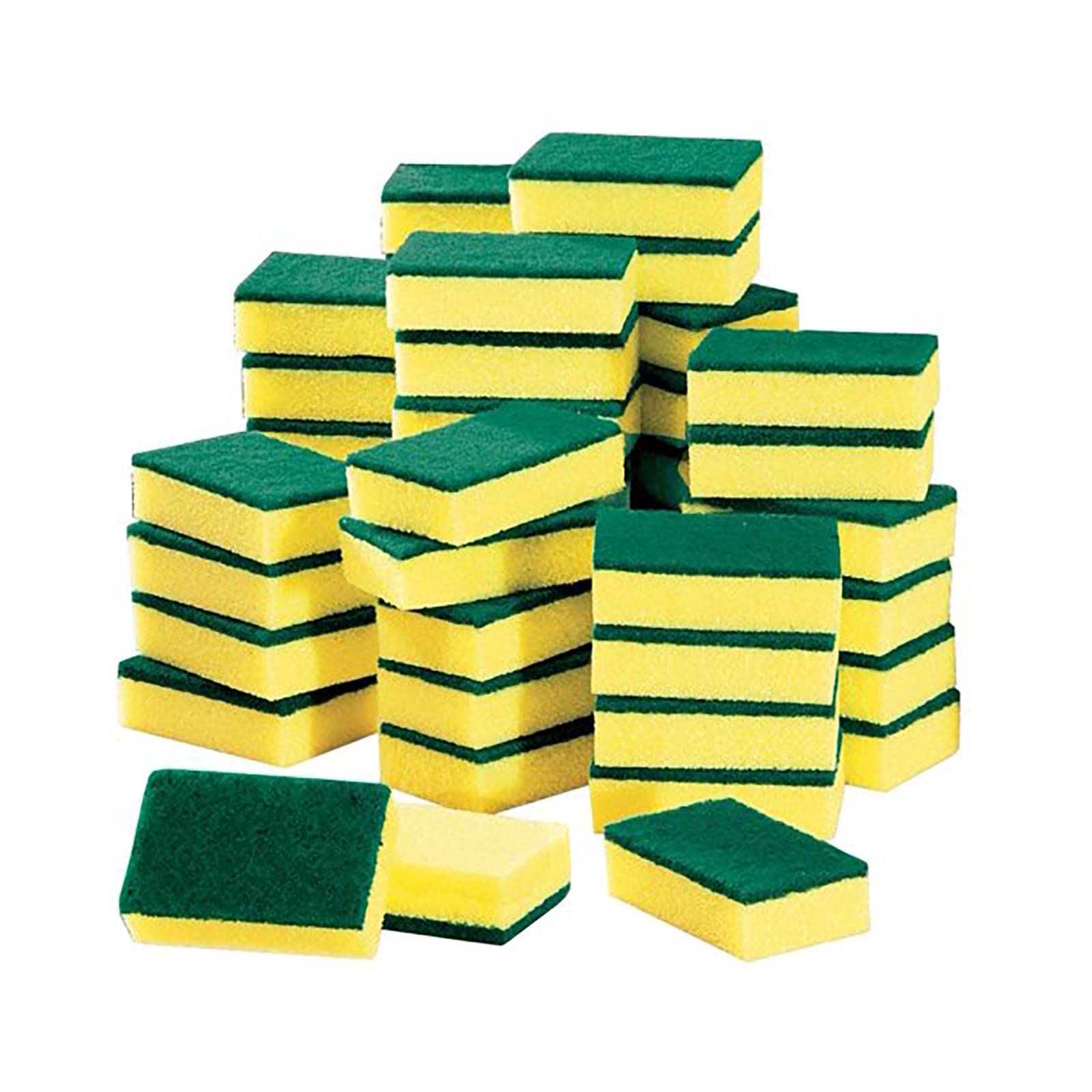 Sponges Kitchen 50 Count, Heavy-Duty Scratch-Free Cleaning Sponges for Pots Washing Dishes Household Pans Bathroom Cleaning,Durable Scrub Pads