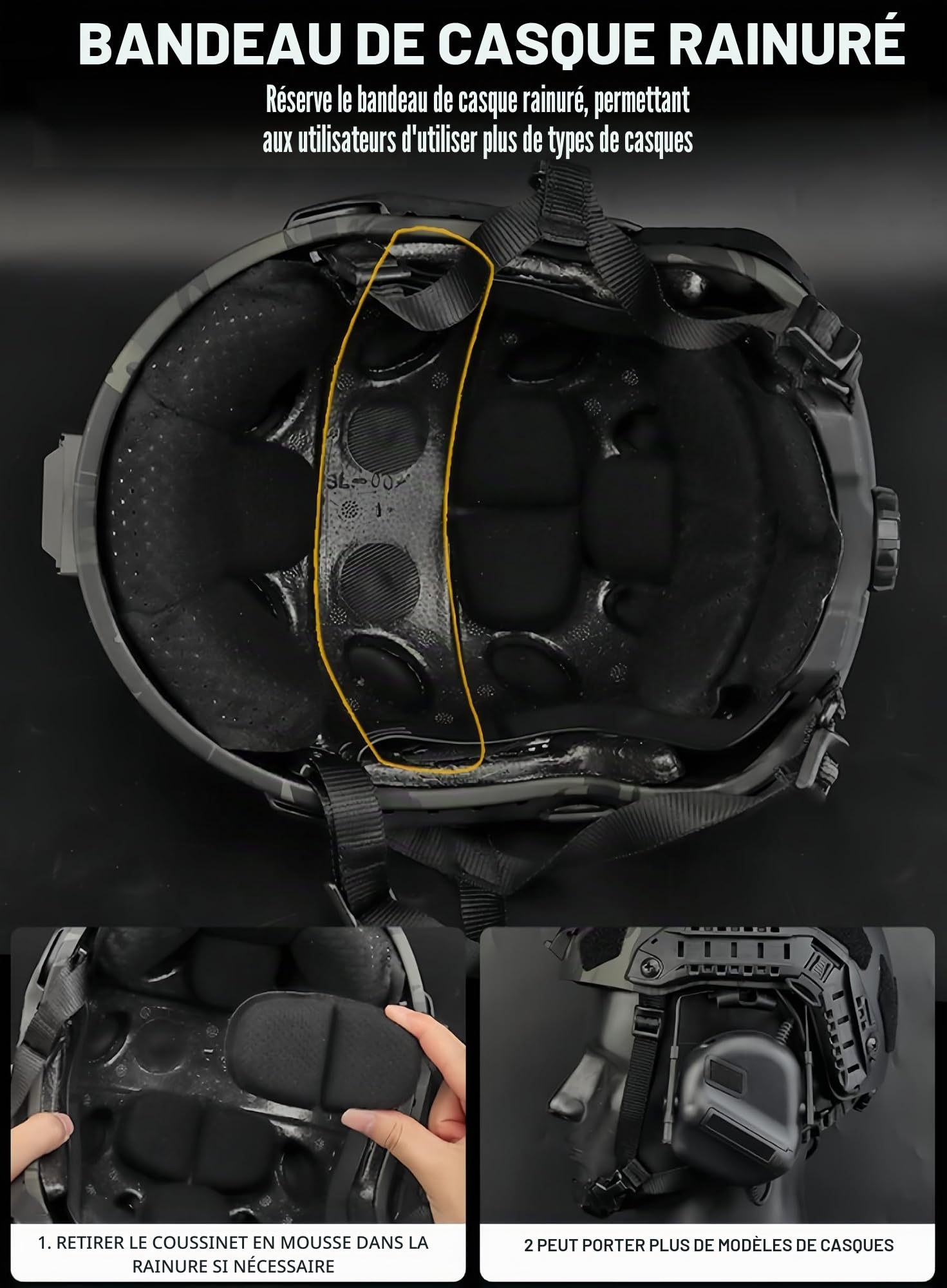 ACEXIER Casque de Protection Tactique SF Super High Cut Tactical Fast
