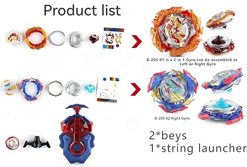 Miniatura 6 de Burst Spriggan Bae Blades Juguetes Battle Tops Cuchillas Juguetes para Niños Bey Battling Tops Juego Baeblades Set String Launcher Lr Play Blade