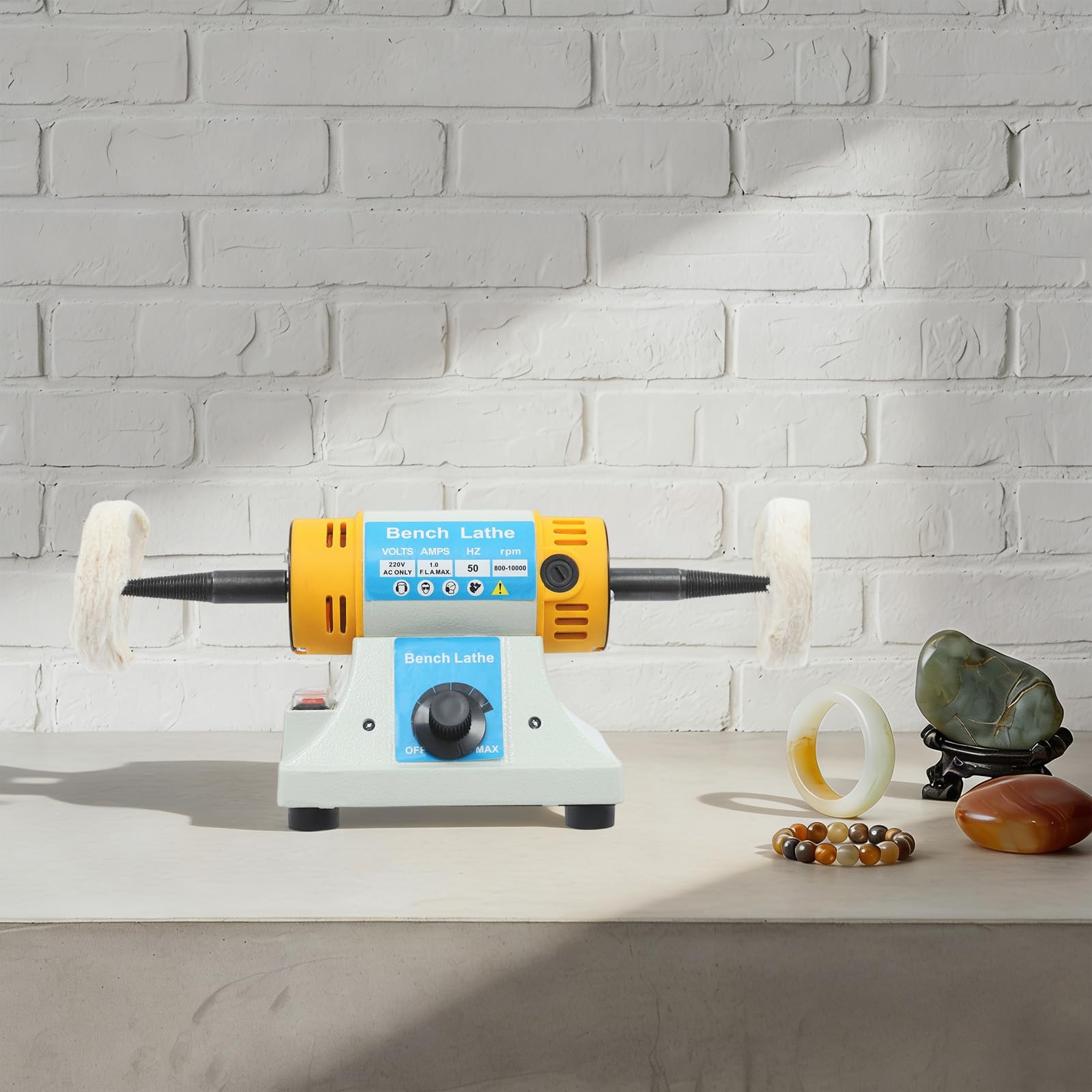 Pulidora con velocidad ajustable 800-10000RPM 320W rectificadora para metal madera plástico ámbar cera de abeja jade bricolaje banco de trabajo