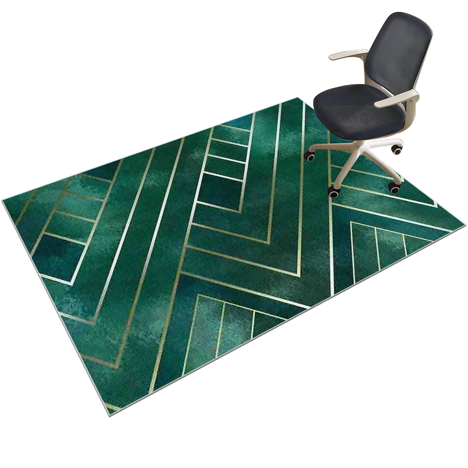 Wytrzymała mata na krzesło biurowe do podłóg z twardego drewna i wykładziny dywanowej, 120 x 140 cm antypoślizgowa, prostokątna, ochraniacz na podłogę, do domu i biura