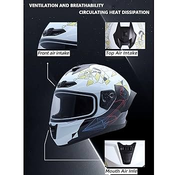 Amazon.com: CHPINGN Full Face Motorcycle Helmet DOT Approved