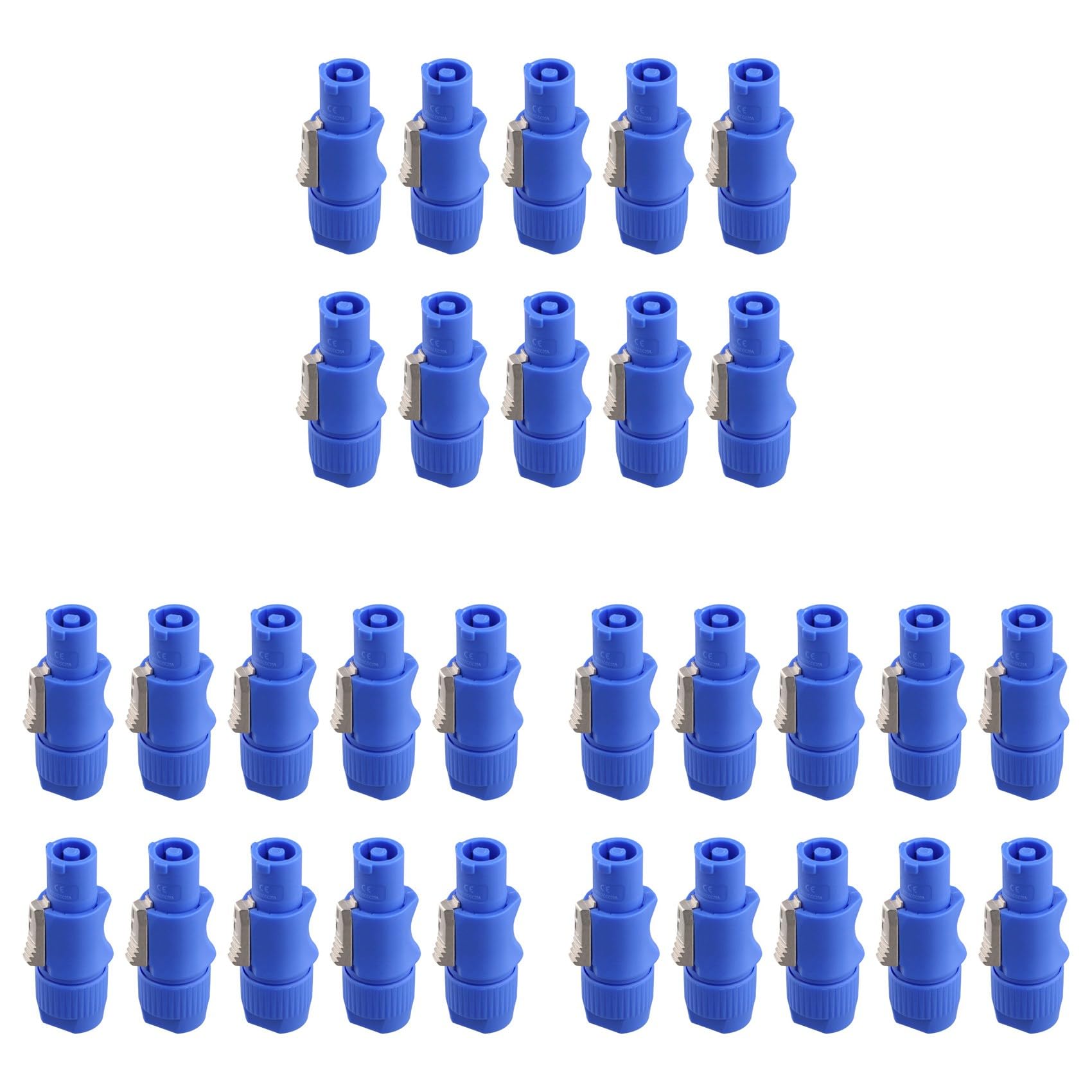 Ctrlzs Men's Light 30Pcs 3 Pin Powercon Connector Signal Input Jack For Beam Stage Power Input