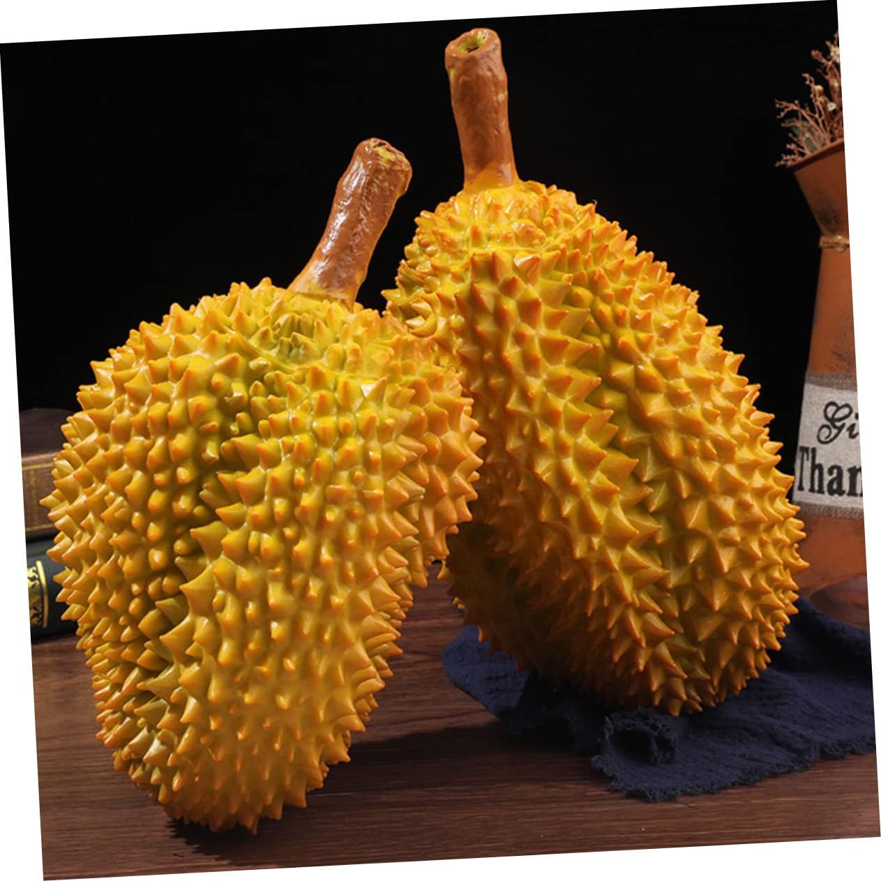 GALPADA Lifelike Decorative Durian Model Premium Plastic Fake Fruit Prop Realistic Fruit Adornment for Home Decor Shop Displays Educational Durian Craft