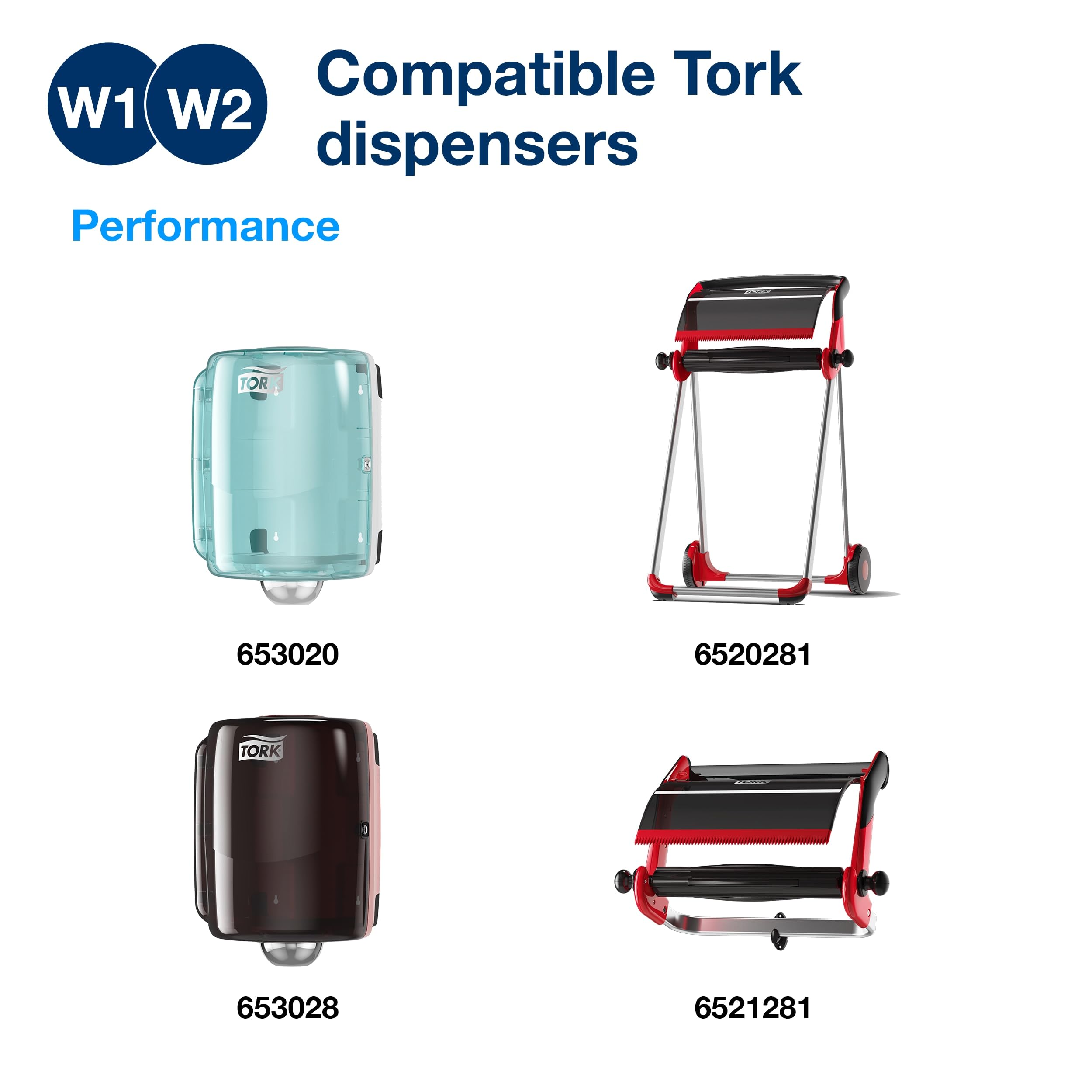 Tork 570137 Paño de limpieza industrial ultrarresistente Premium | Altamente Absorbente, Azul, Azul