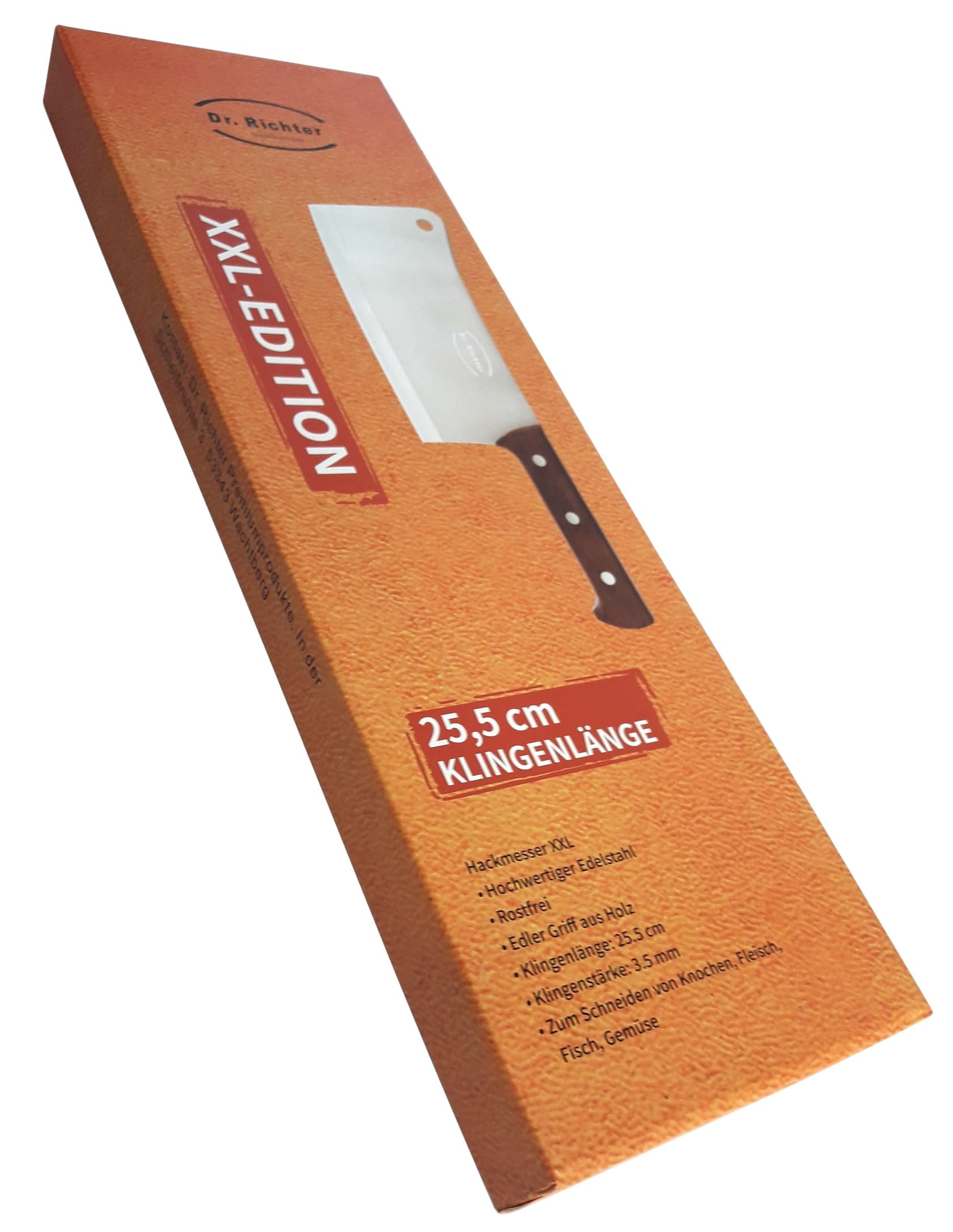 edizione Giant - Mannaia XXL (lunghezza lama: 25,5 cm, lunghezza totale: 41 cm, peso oltre 1 kg, in acciaio inossidabile), da cucina