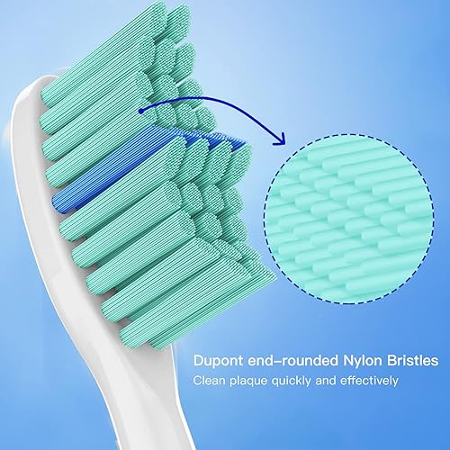 Miniatura 10 de Cabezales de cepillo de dientes de repuesto compatibles con Philips Sonicare compatible con Sonicare E-Series HX702266, Cleancare & Advance