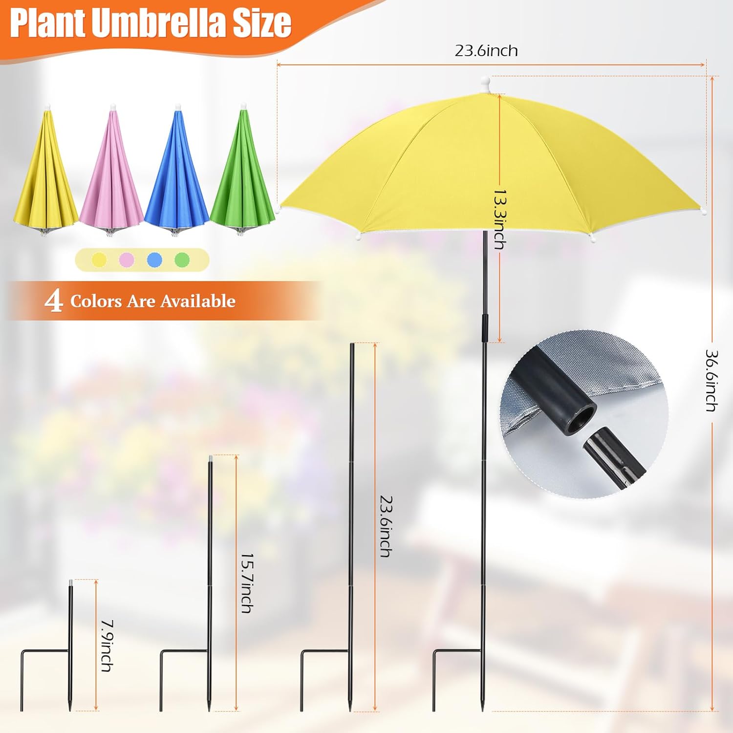Tryly Plant Umbrellas for Outdoor Plants, Garden Umbrella Shade for Potted Plants and Garden Beds, Provide Shade to ‌Defend Plants From Blazing Sun
