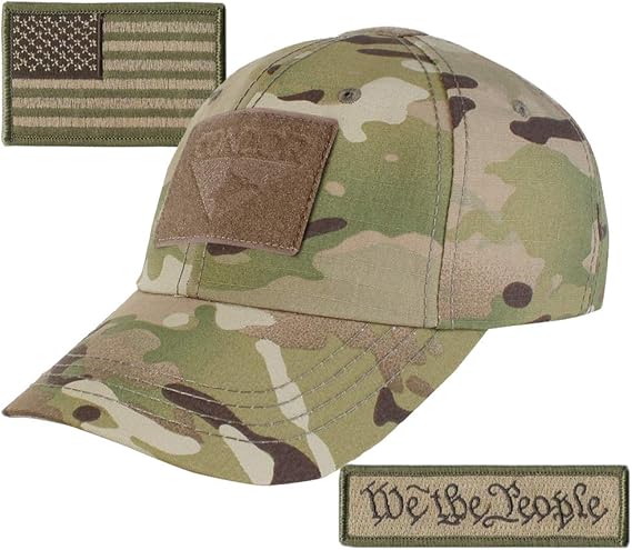 We The People & USA Tactical Patch with Condor Operator Cap Bundle