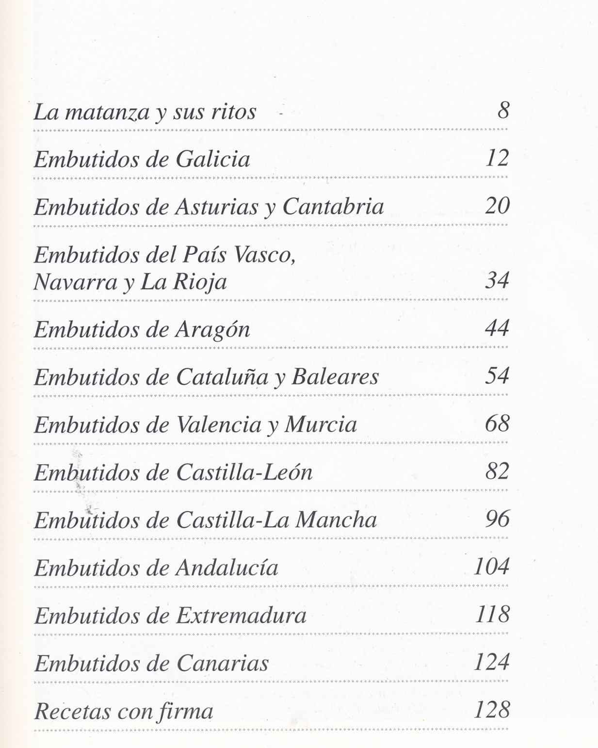 Embutidos. alimentos de España