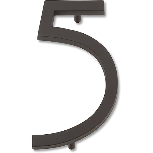 Atlas Homewares AVN5-O Modern Avalon House Number, Five, Aged Bronze