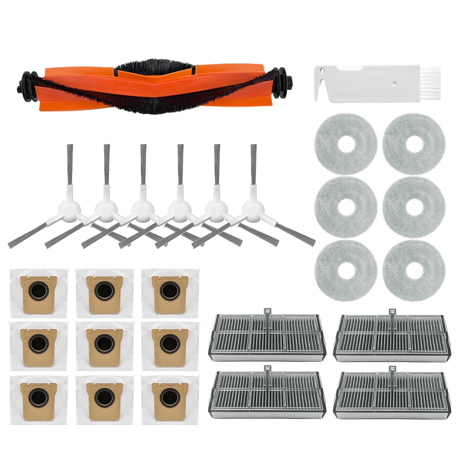 Pieza de Repuesto de cepillos rodantes para Robot, 2, C
