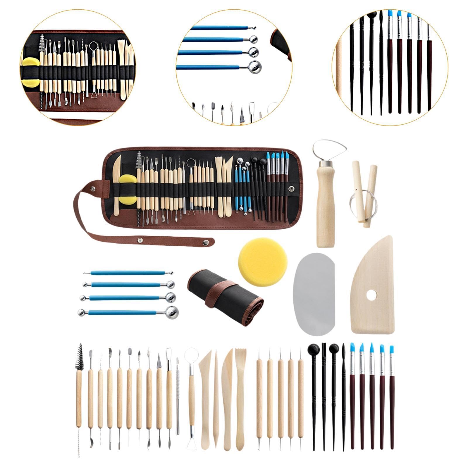 40 Outils de Modelage et de Sculpture En Argile pour La Céramique. Outils de Grattage et de Finition pour La Poterie.
