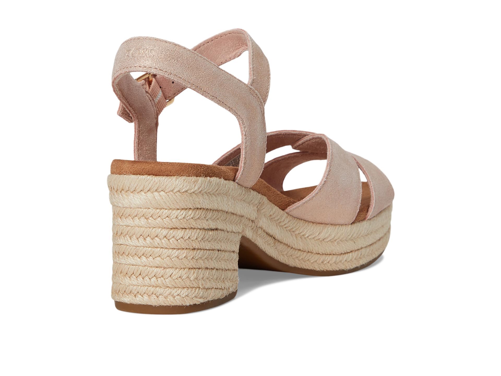 TOMS Women's Isla Heeled Sandal: 8 Pale Rose Suede