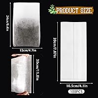 Vista 2 de Tarklanda 100 bolsas de cultivo, biodegradables no tejidas para plantas, bolsas de tela para plantas de semillero, bolsas para plantas y jardín