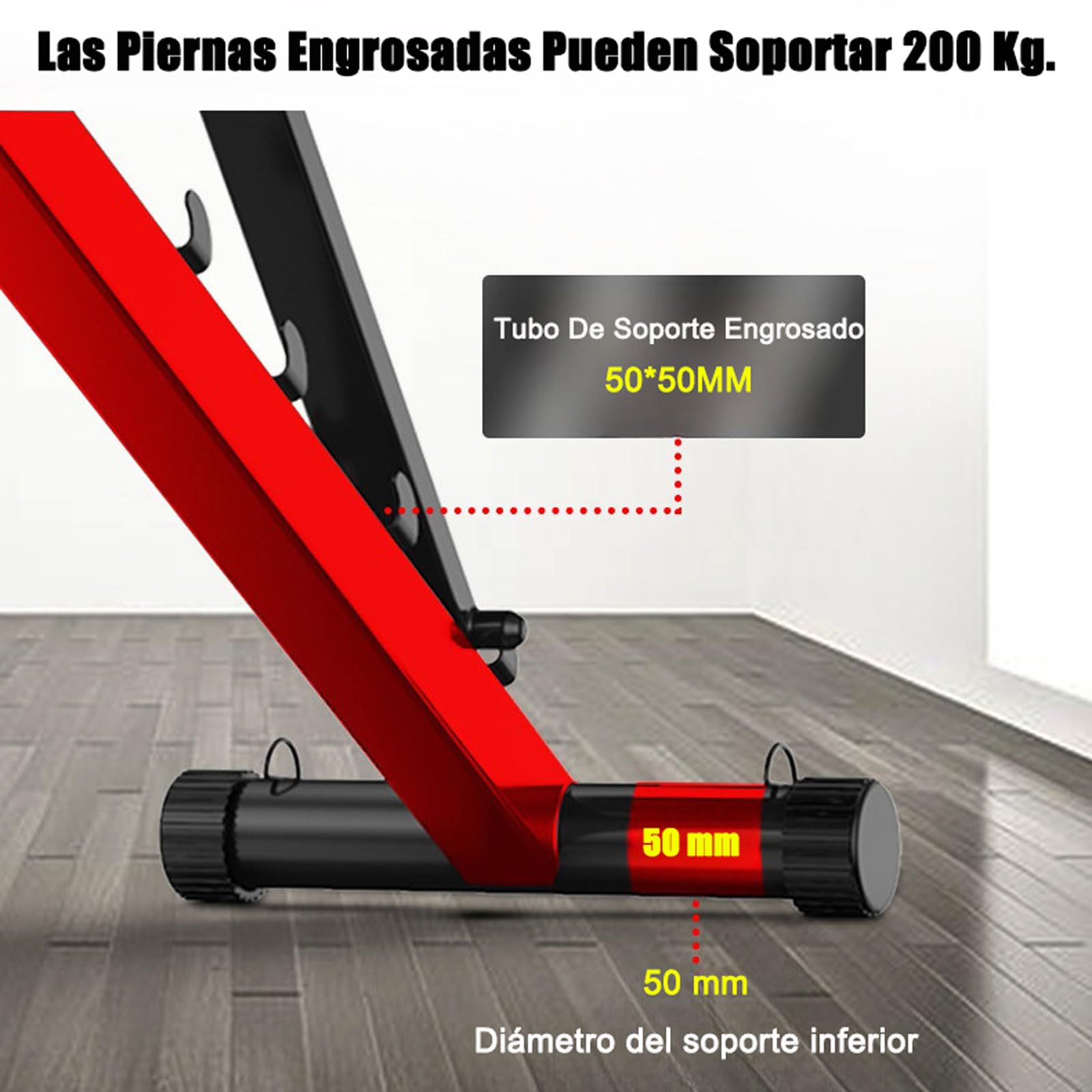 Banco Musculación Multiusos, Banco de Pesas Ajustable, Banco Abdominales, Banco de Gimnasio, Banco de Ejercicios, para Entrenamiento de Cuerpo Completo Black,48 * 162 * 111CM