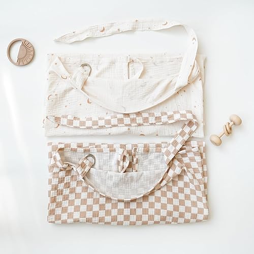 Miniatura 6 de Konssy Paquete de 2 cubiertas de muselina para lactancia materna con aro rígido, 100% algodón, ligero y transpirable, ajustable y cómodo