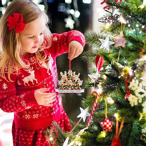 Miniatura 4 de Adornos de Navidad 2022 para bricolaje adornos de Navidad familiares personalizados familia de 2 3 4 5 6 con nombre personalizado decoración de