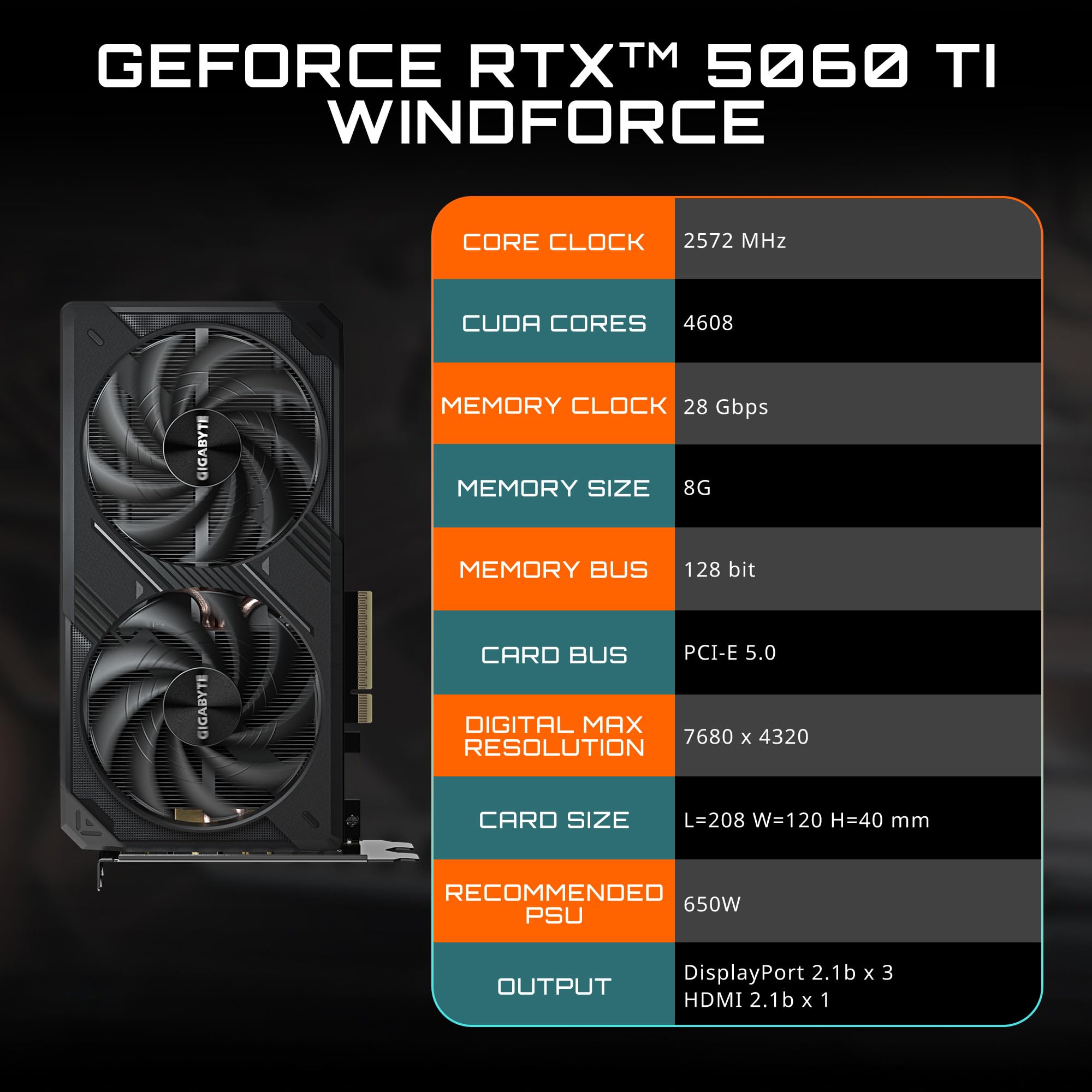 Amazon | GIGABYTE GeForce RTX 5060 Ti WINDFORCE 8Gグラフィック 