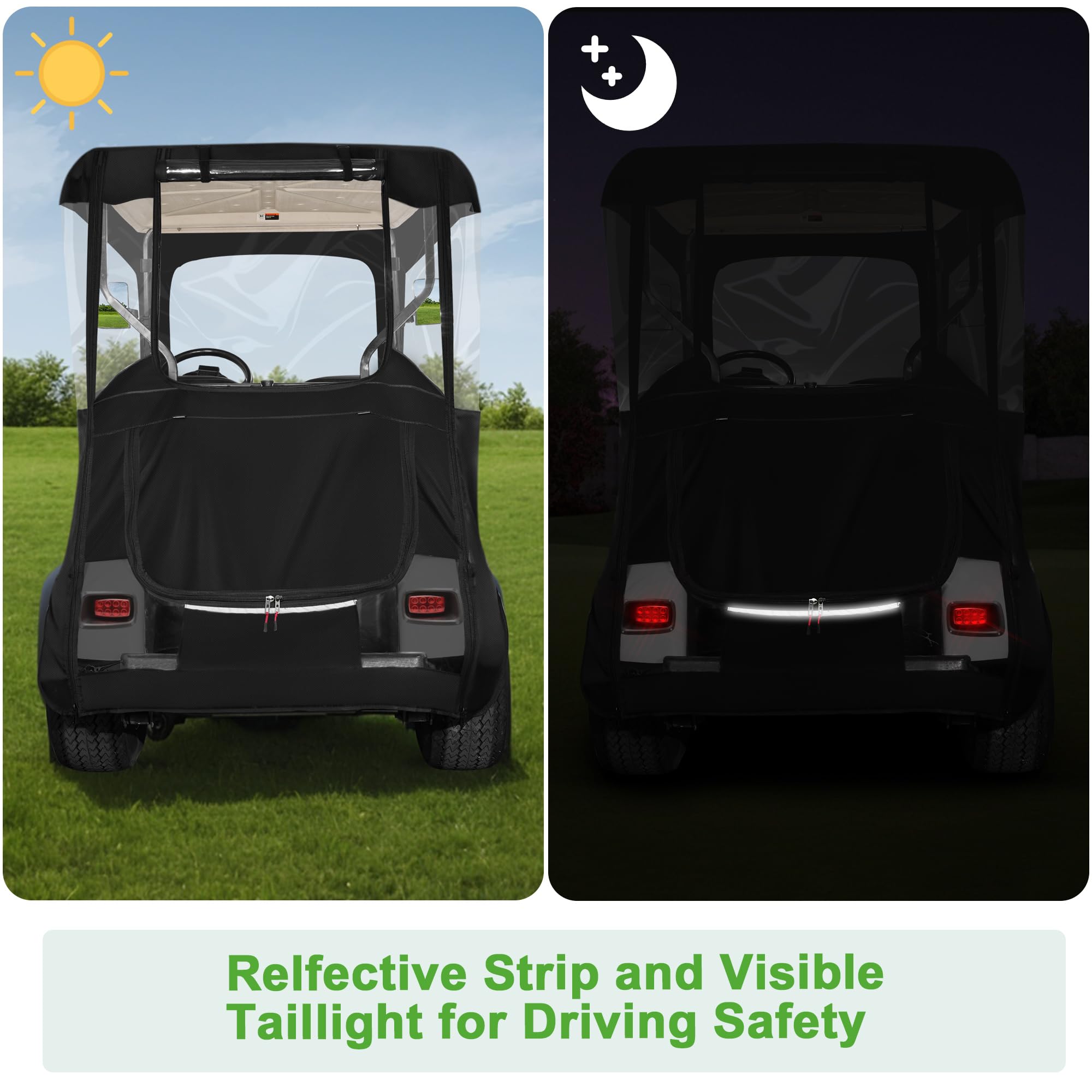 10L0L Golfwagen Deluxe Driving Enclosure 2 Passagiere, nur passend für EZGO TXT Golfwagen, strapazierfähig, 600D wasserdicht, tragbar, fahrbar, Aufbewahrungsabdeckung für Golfwagen, Gehäuse