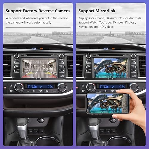 Miniatura 6 de Road Top Adaptador inalámbrico Carplay Android Auto para Toyota con Touch2 y sistema Entune2.0 2014-2019 año, soporte de navegación, Mirrorlink,